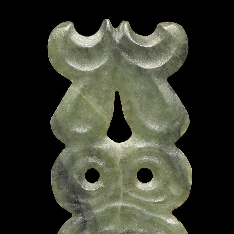 Carved jade plaque, Hongshan style