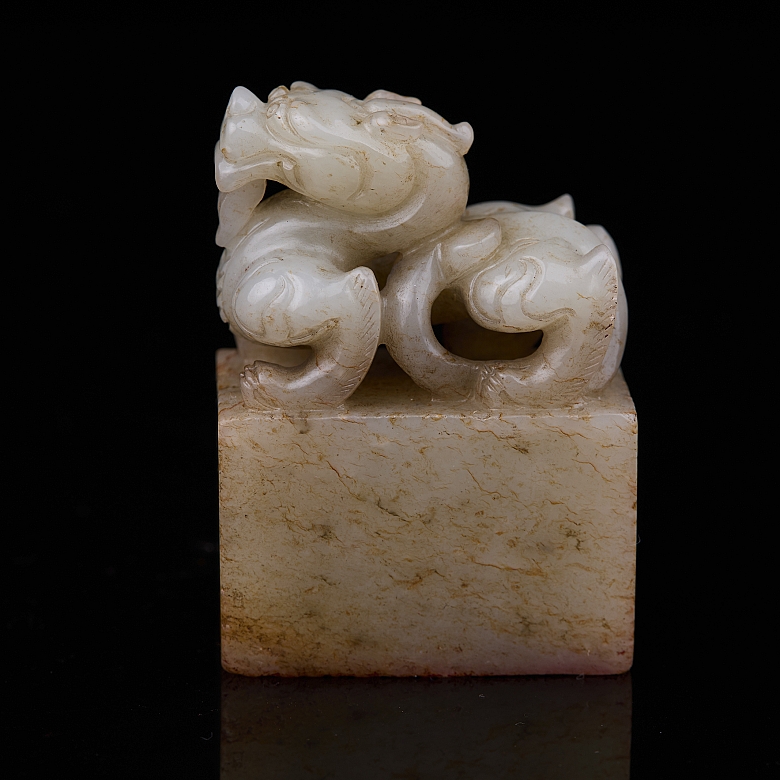 Sello de jade blanco