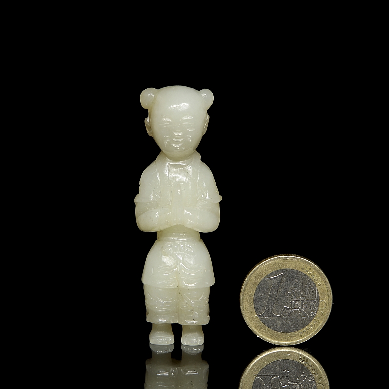 Carved jade figure ‘Girl’, Qing dynasty - 6