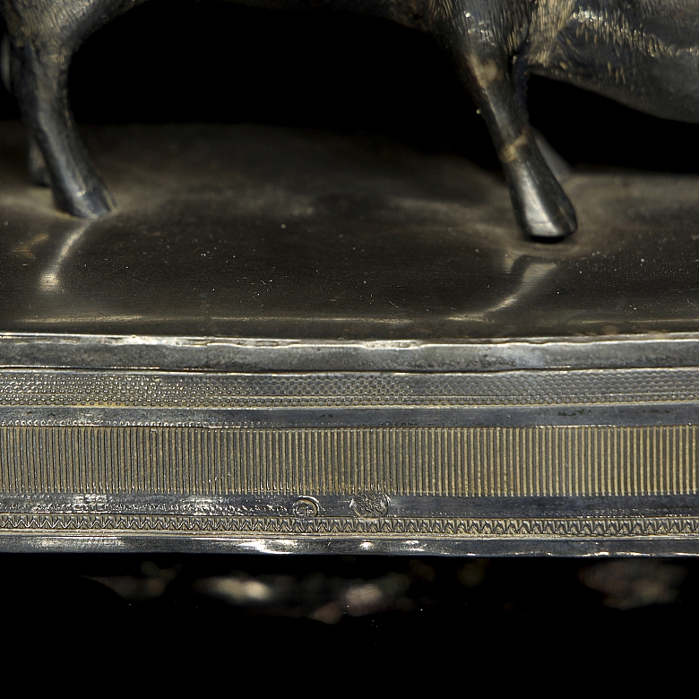 Set of three silver objects, 20th century
