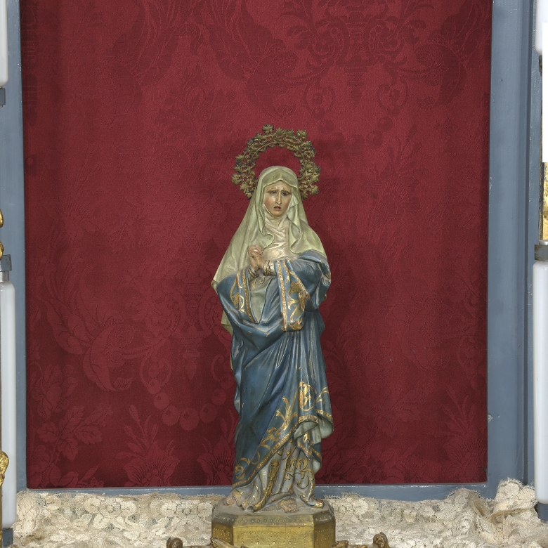 Carved and gilded wood niche, 19th century - 3