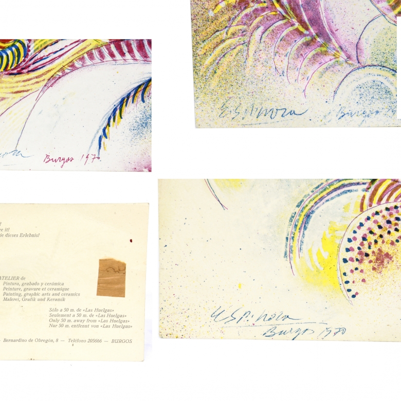 Francisco Espinoza Dueñas (1926) Tres litografías a color. - 3