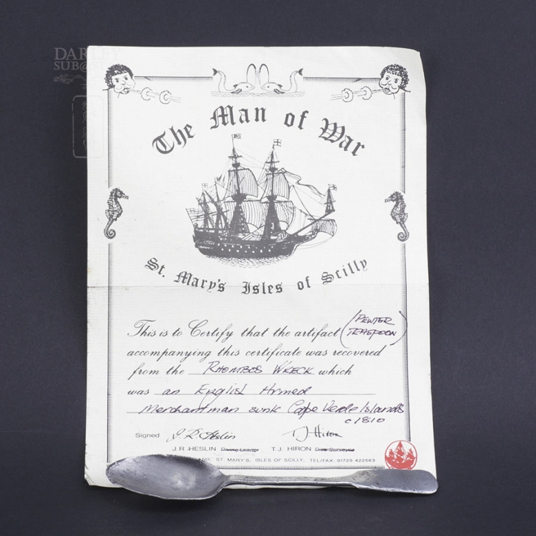 Cuchara Antigua de Peltre