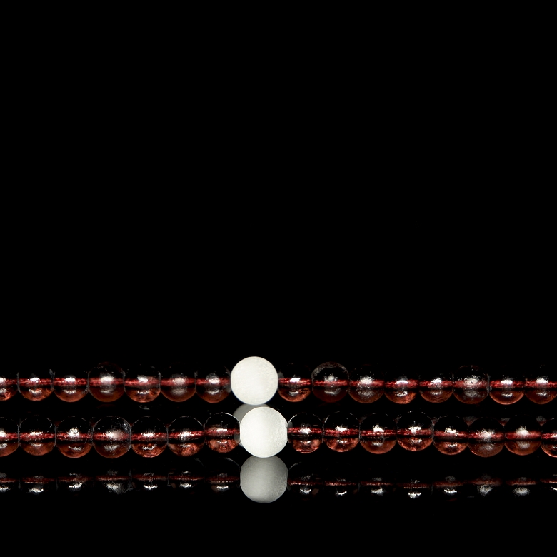 Mala necklace with 108 liuli beads, Qing dynasty - 5