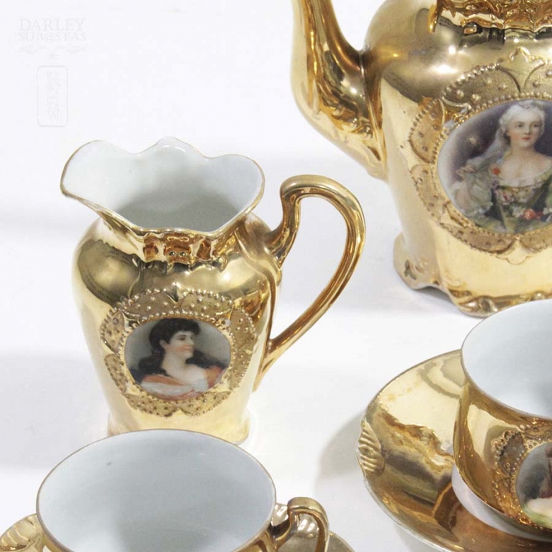 Juego de cafe dorado - 7