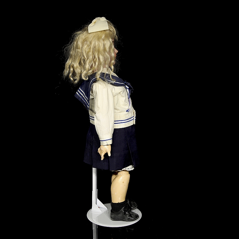 Recknagel, Muñeca parlante de porcelana DEP, molde de Rempel & Alt, Turingia, c. 1905-1914