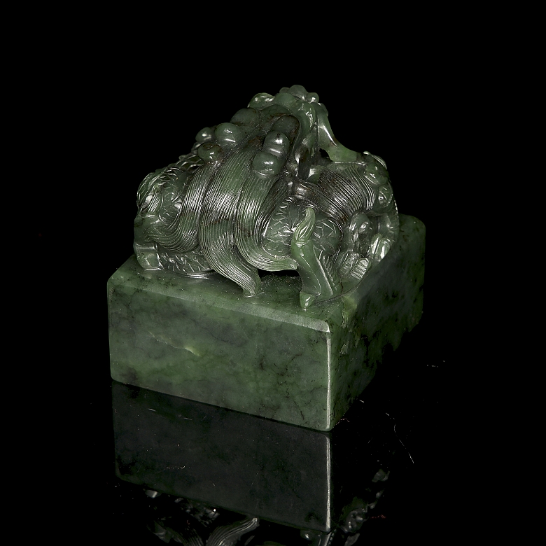 Sello de jade espinaca 