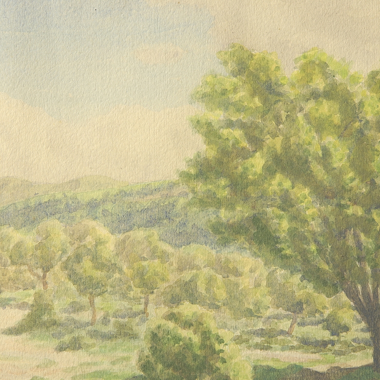 20th century Spanish school ‘Crossroads’, 1944