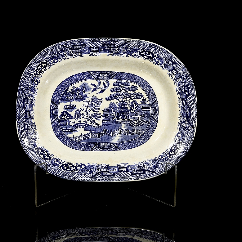 A Willow Pattern tray, PsXX