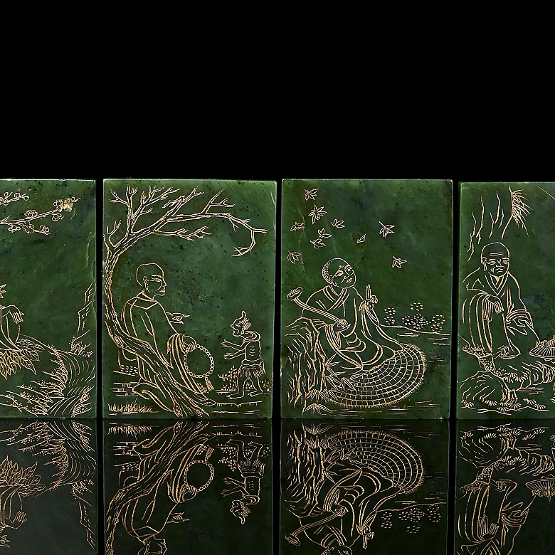 Álbum de hojas de jade verde espinaca 