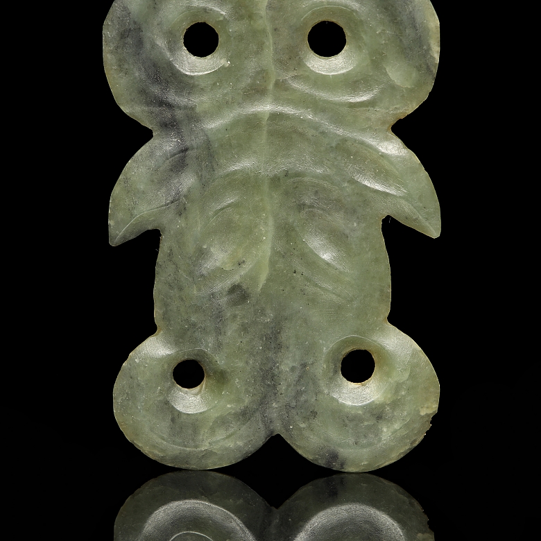 Carved jade plaque, Hongshan style