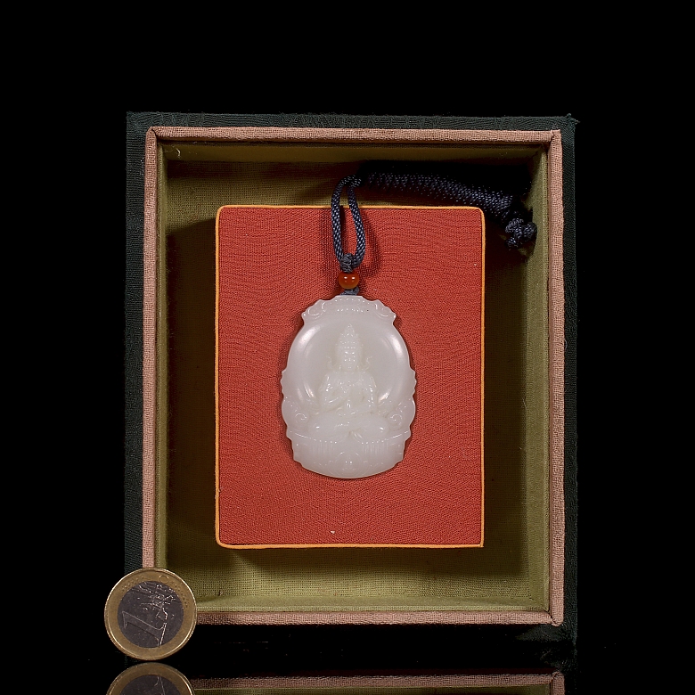 Colgante de jade blanco de Hetian