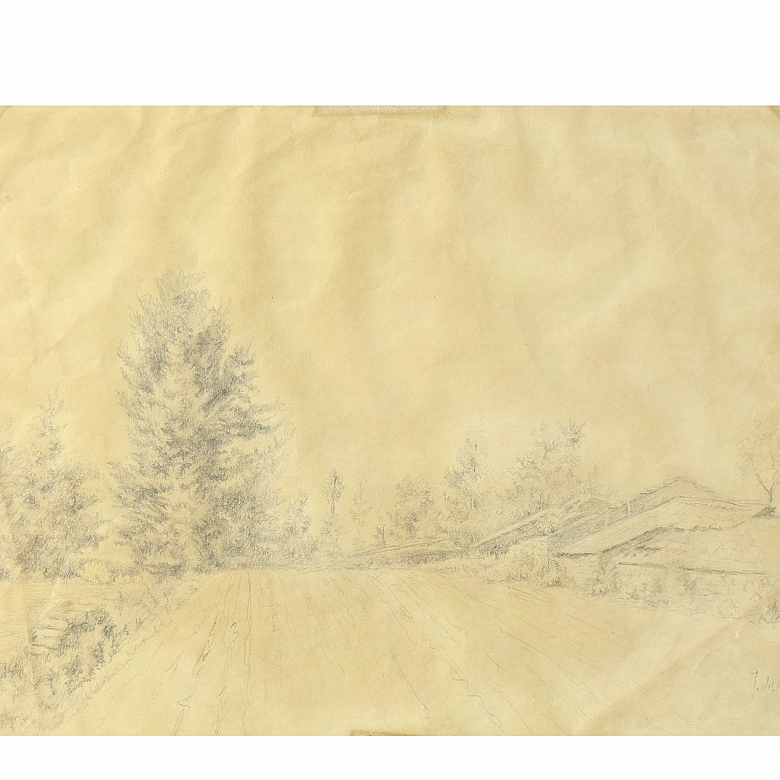 J. Vilar (19th-20th century) “Rural Landscape”