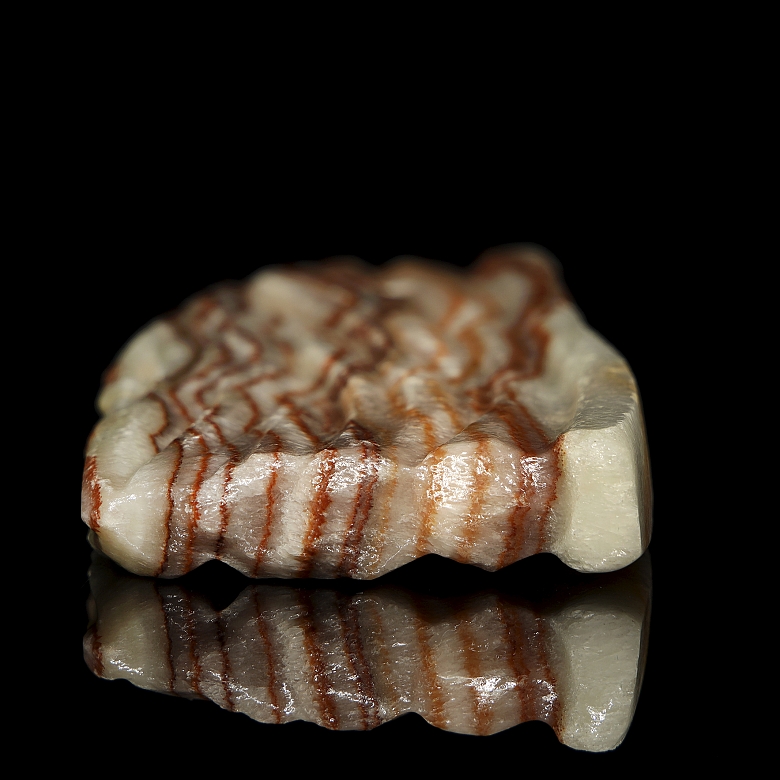 Carved Stone Pendant “Streaky Bacon”, 20th Century