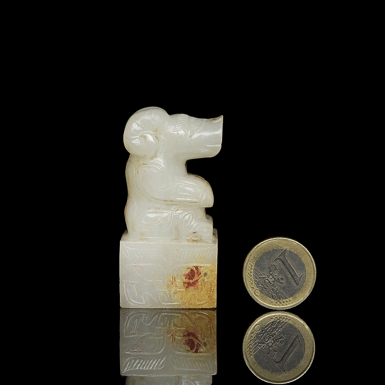 Sello de jade blanco 