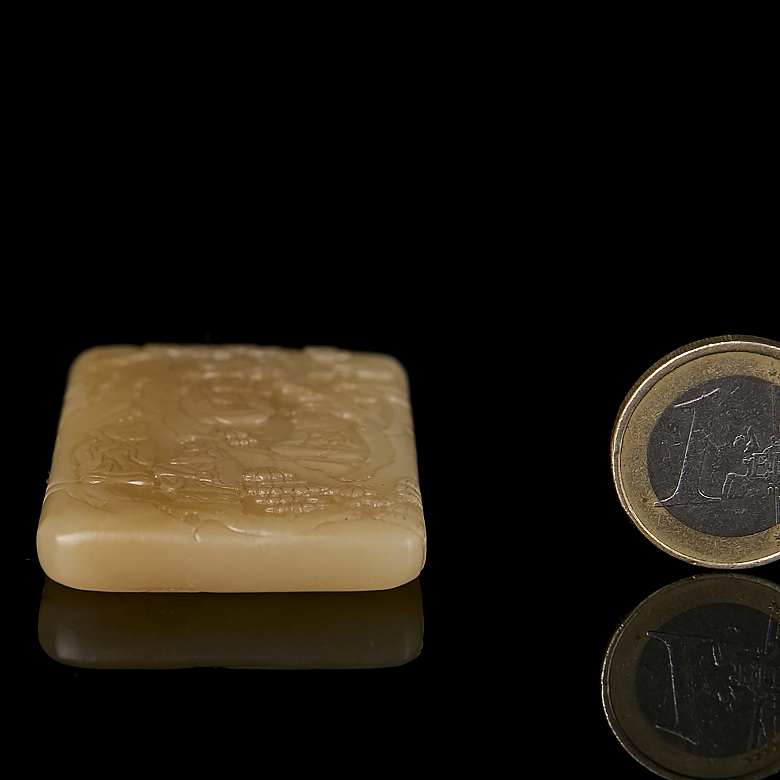 Placa de jade amarillo 