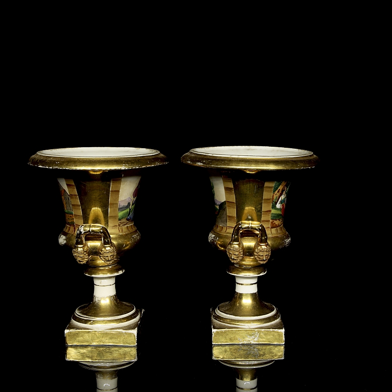 Pair of Medici-style vases, 19th century - 8