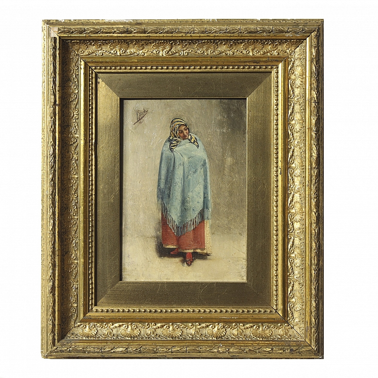 J. Gasch (19th century) ‘Lady with a Mantilla’, 1892