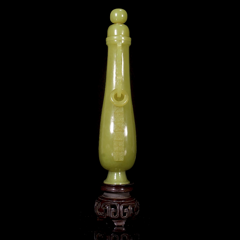 Jarrón de jade amarillo