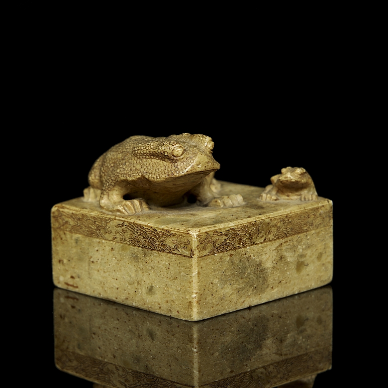 Stone seal “Two Toads”, Qing dynasty - 1