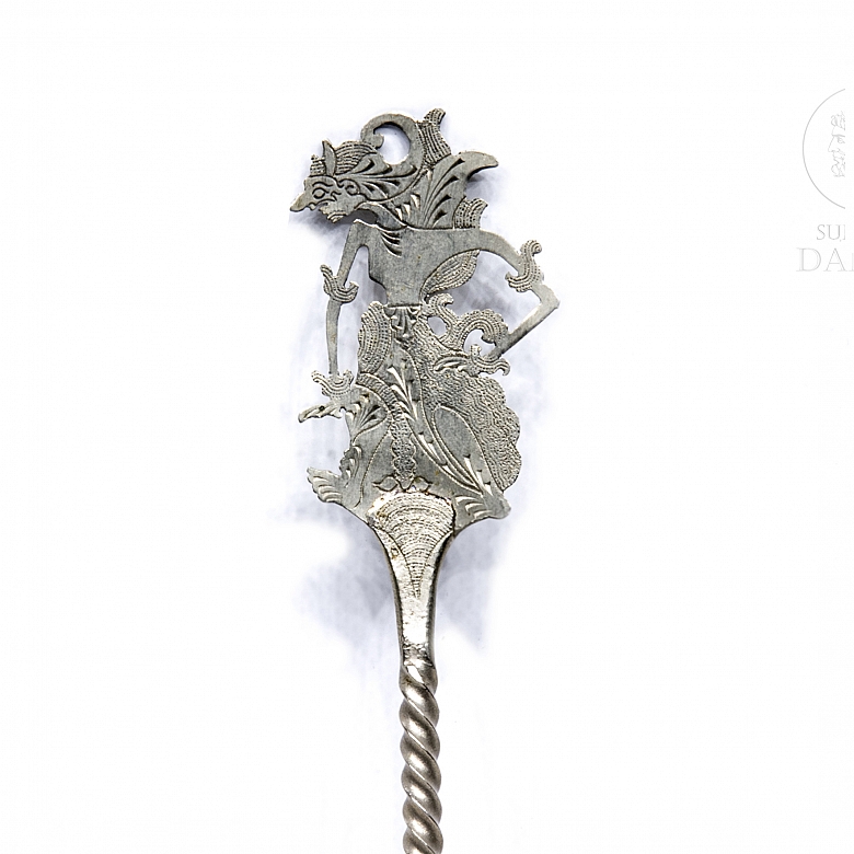 Utensilios de metal plateado, Indonesia, S.XIX - XX - 1