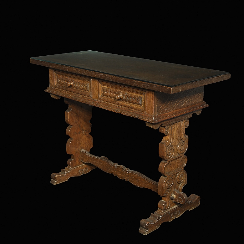 Wooden hall table, 20th century