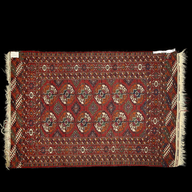Alfombra oriental rusa de Bokara, s.XX - 4