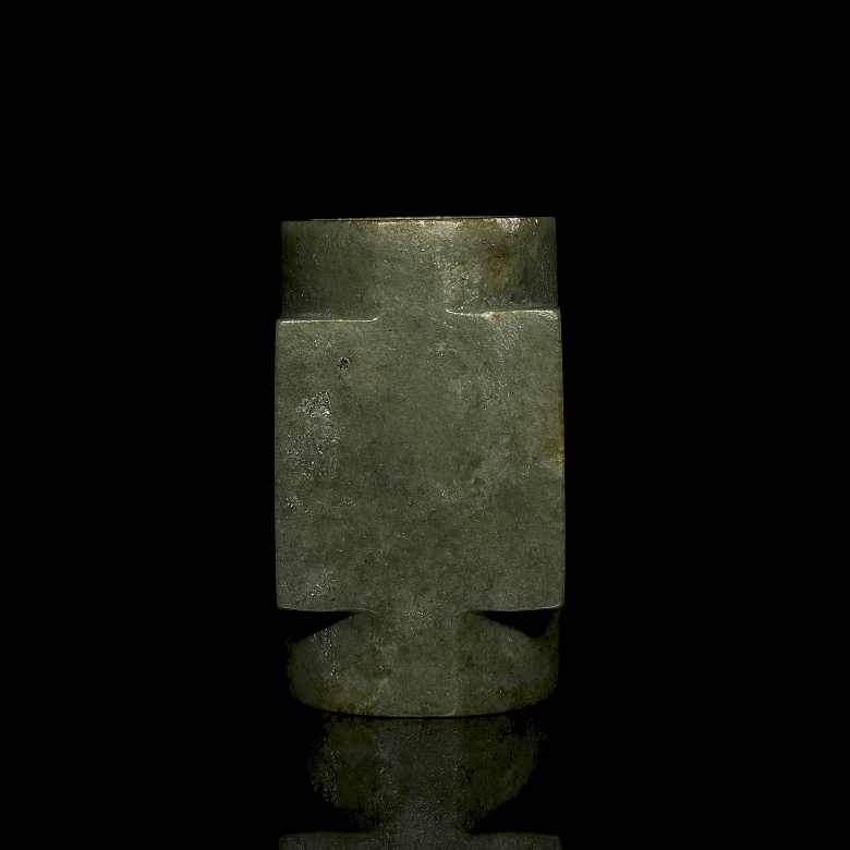 Cong de jade tallado, cultura Qija