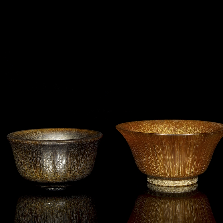 Dos cuencos tallados, s.XX