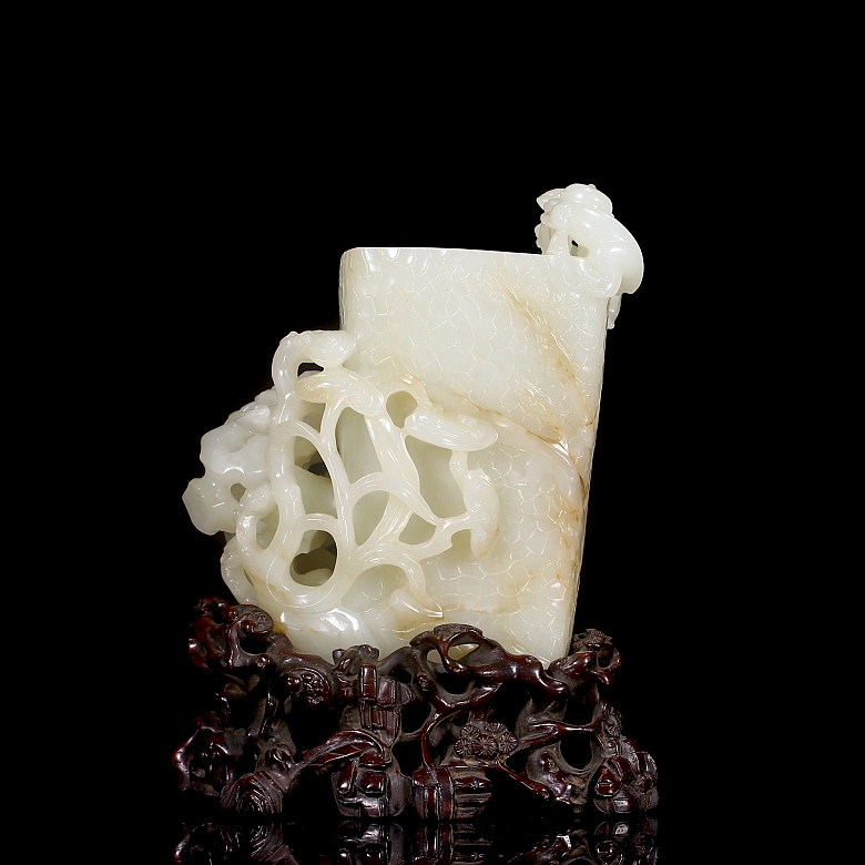 Recipiente para pinceles de jade de Hetian 