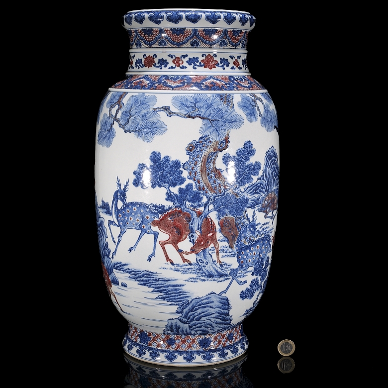 Jarrón de porcelana esmaltada 