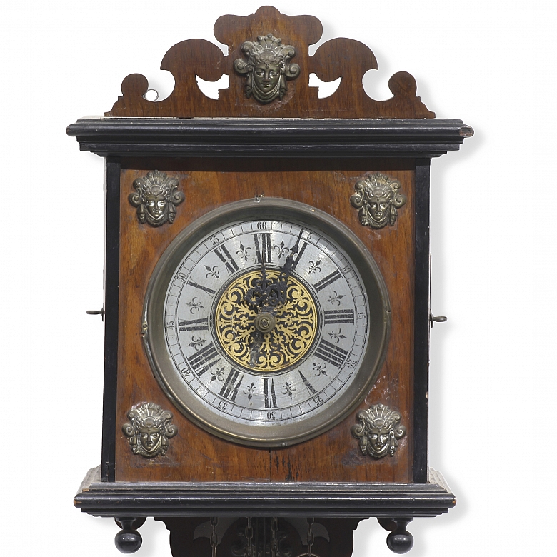 Wall clock with pendulums, Germany, 19th - 20th century - 1