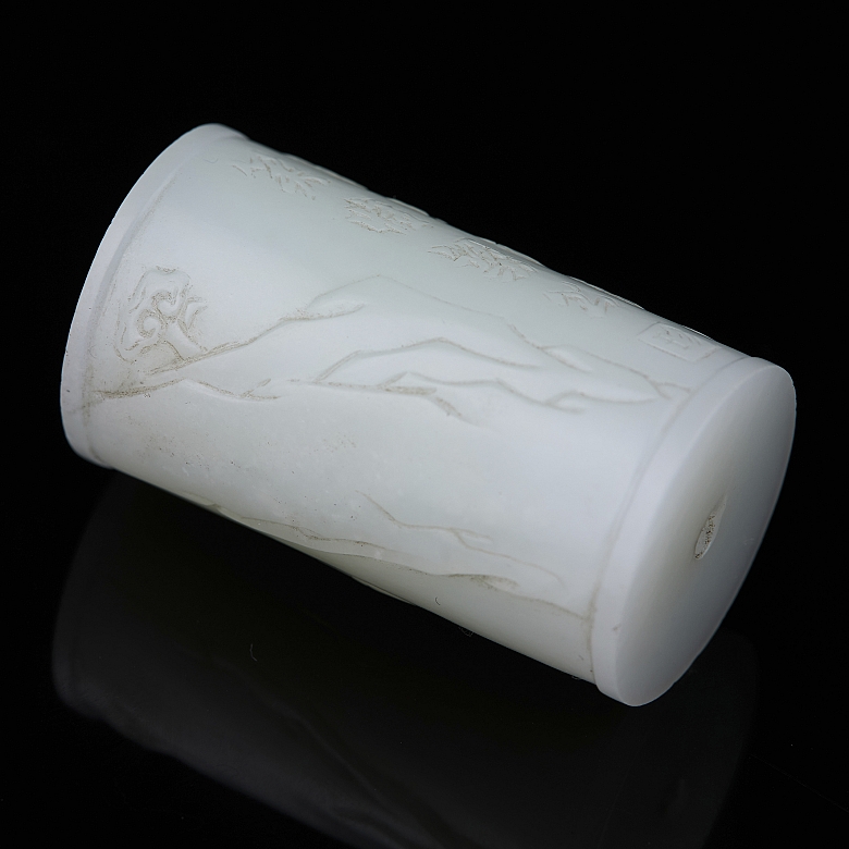 Colgante de jade blanco de Hetian 