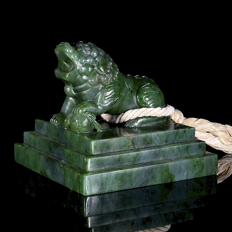 Sello de jade espinaca