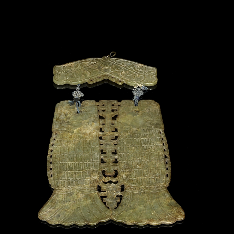 Large jade plaque “Fishes”, Qing dynasty - 1