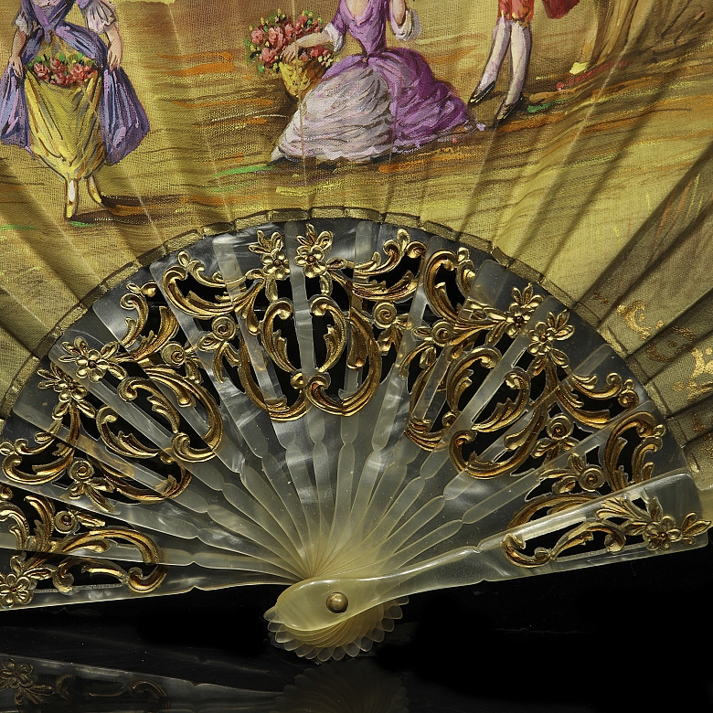 扇子上繪有三個人物的場景, 20世纪 - 4