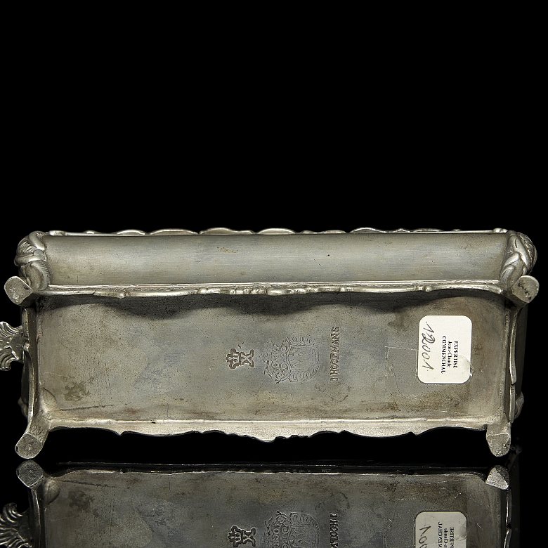 J. Hoofmans, Louis XIV style pewter writing desk, 19th century - 7