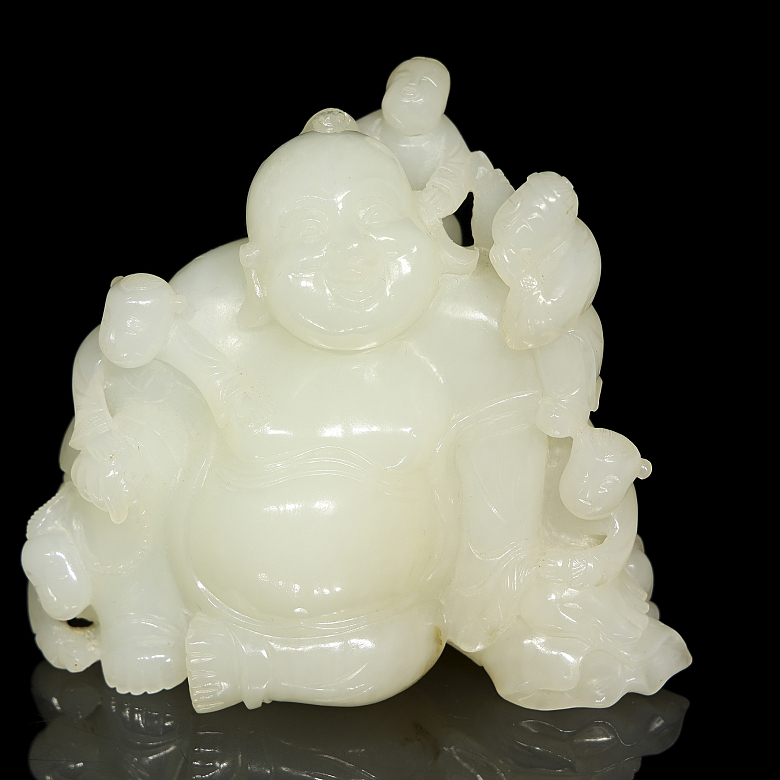 Figura de jade blanco 