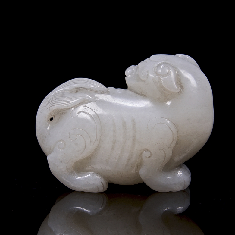 Figura de jade blanco 