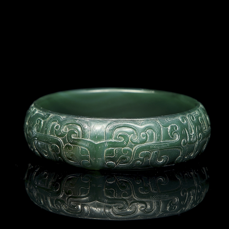 Brazalete de ágata verde, dinastía Han