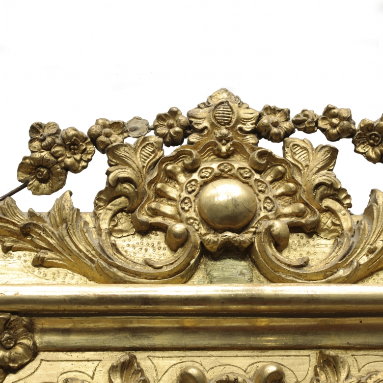 Carved and gilded wood niche, 19th century - 6