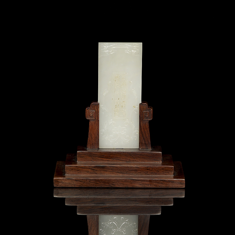 Placa de jade blanco 