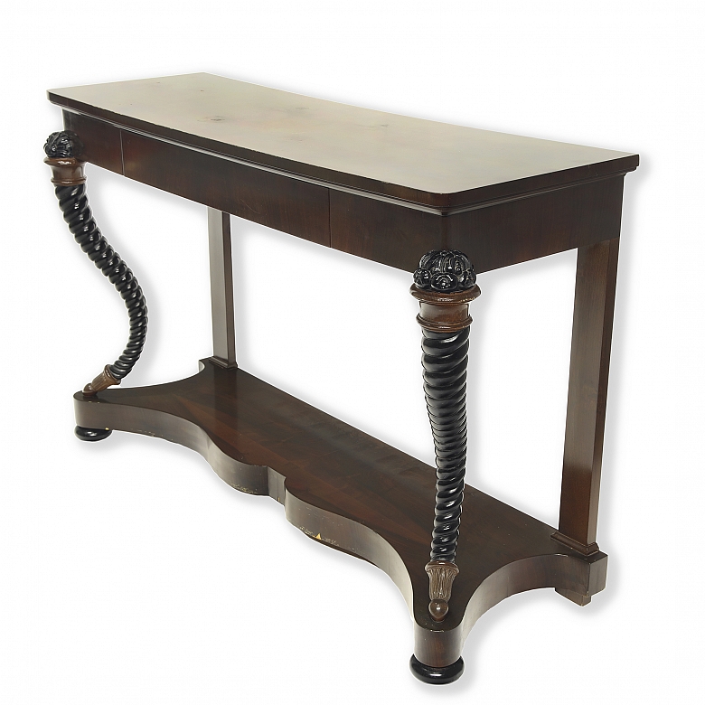 Carved wood console table, Empire style, 20th century - 4