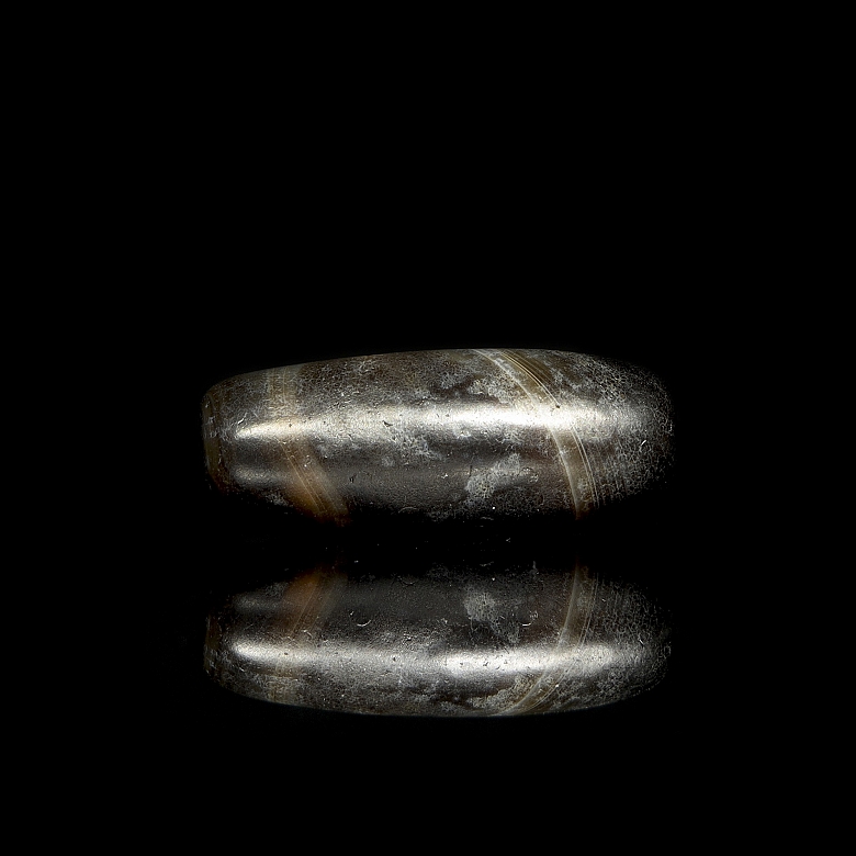 Antique brown agate Dzi bead