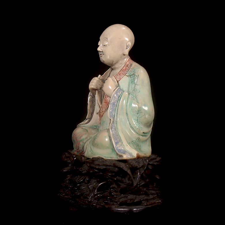 Figura de Shoushan policromada