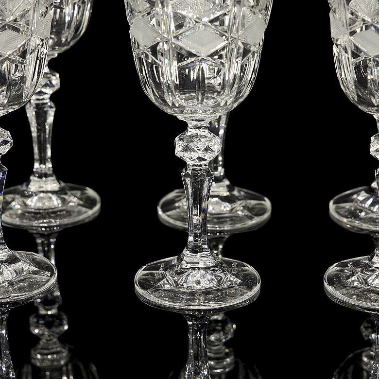 Bohemian glassware set, 20th century