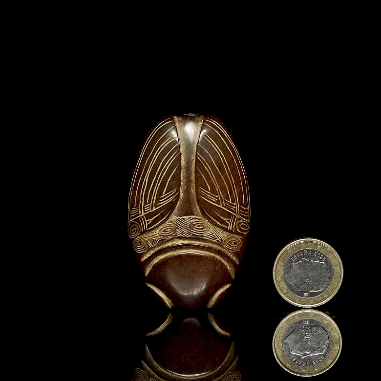 Carved jade pendant ‘Cicada’, Liangzhu culture - 6