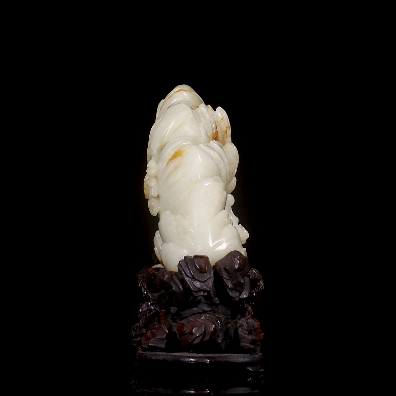 Figura de jade blanco de Hetian 