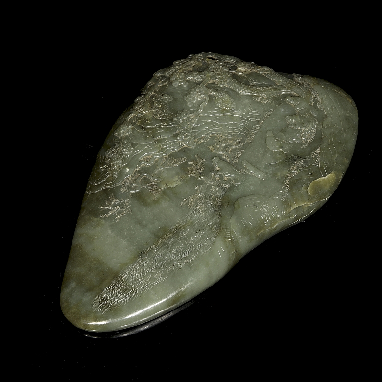 Roca de jade tallada 