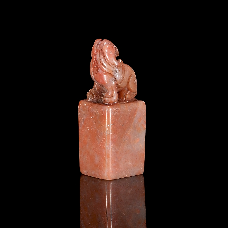 Shoushan stone seal ‘Beast’, Qing dynasty